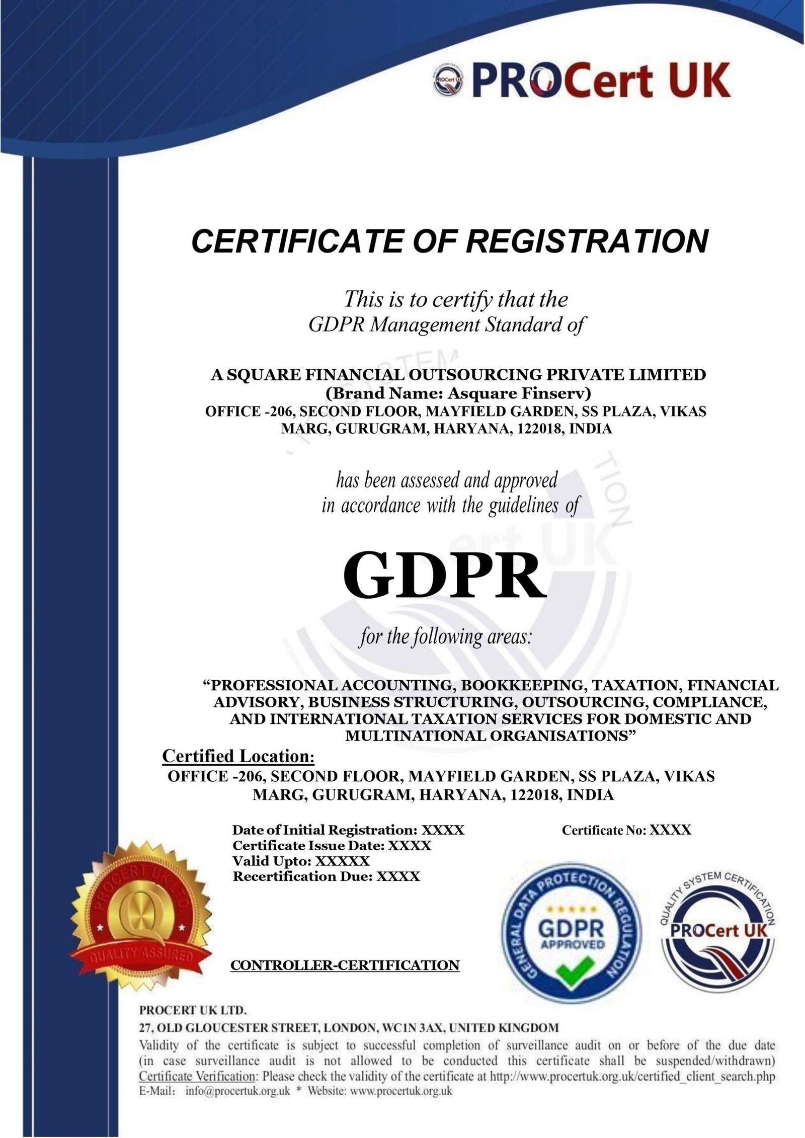 GDPR Certificate